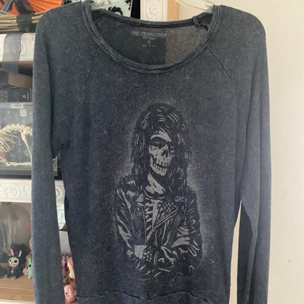 Obey Skeleton Punk Sweater Medium